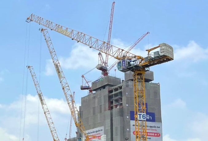 LARGE FLEET OF POTAIN LUFFING JIB CRANES SELECTED FOR INNOVATIVE SKYSCRAPER IN BANGKOK